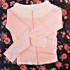NWOT DEHA zippered sweatshirt, pink, Italy, size M